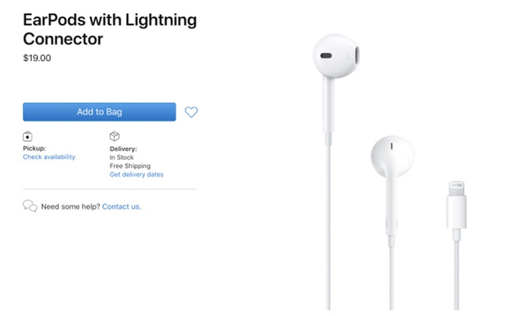 Apple giảm giá EarPods và củ sạc iPhone