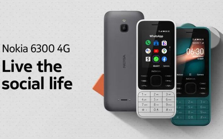 Nokia 6300 4G ra mắt: Thân vỏ polycarbonate, dùng nền tảng KaiOS