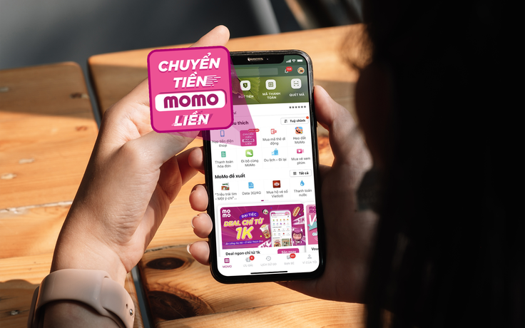 Ví MoMo thay đổi giao diện mới cho icon 'chuyển tiền'