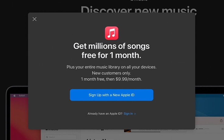 Apple Music giảm thời gian dùng thử miễn phí