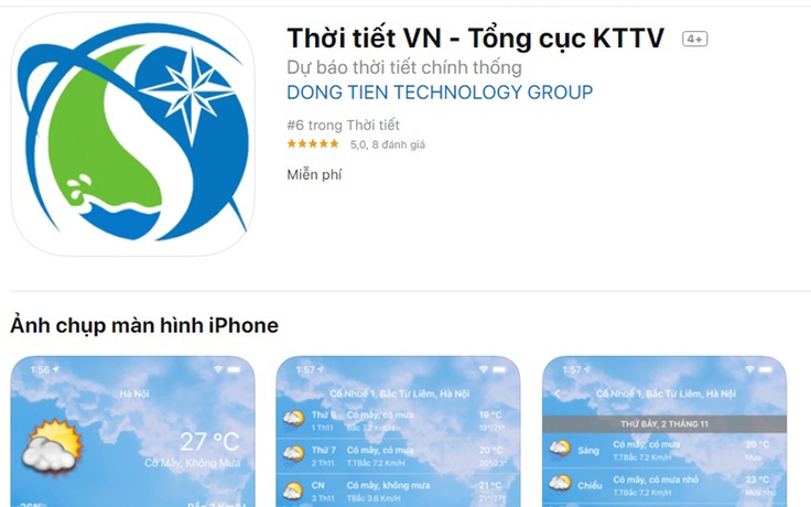 Tổng cục Khí tượng thủy văn thử nghiệm ứng dụng cảnh báo thời tiết nguy hiểm