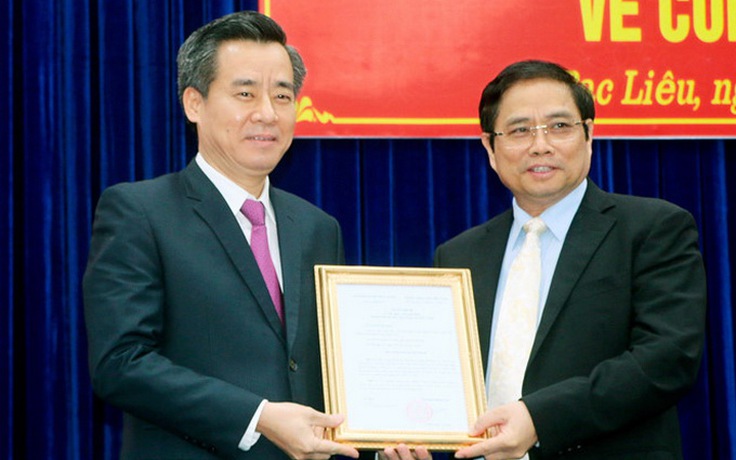 Ông Nguyễn Quang Dương giữ chức Bí thư Tỉnh ủy Bạc Liêu