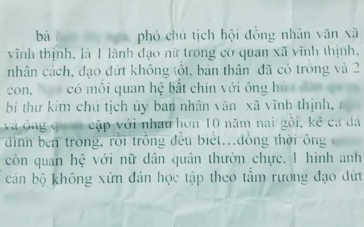 Bị tố quan hệ bất chính với nữ Phó chủ tịch HĐND: Bí thư xã nói gì?