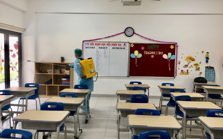 407 trường học Quảng Trị vệ sinh, phun thuốc phòng virus corona