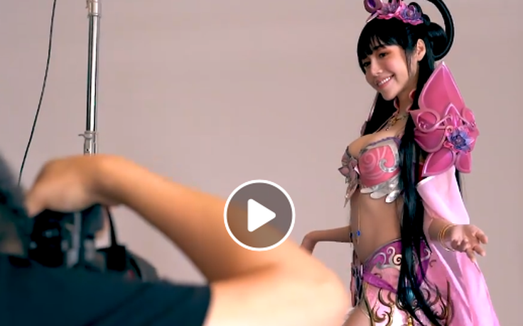 Lộ clip hậu trường quảng cáo game 'đẹp không tỳ vết' của Elly Trần