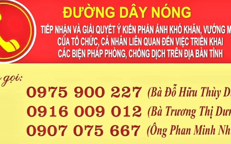 Long An: Lập đường dây nóng giải quyết phản ánh của người dân liên quan Covid-19