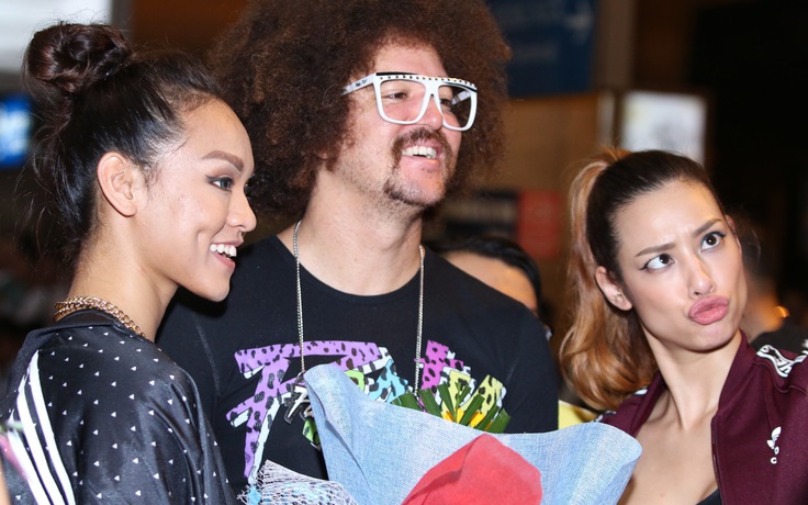 Mai Ngô, Lily Nguyễn ra sân bay đón 'ông hoàng tiệc tùng' Redfoo