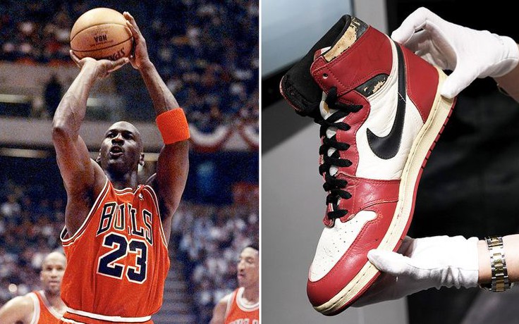 Đôi giày của huyền thoại bóng rổ Michael Jordan được bán giá kỷ lục