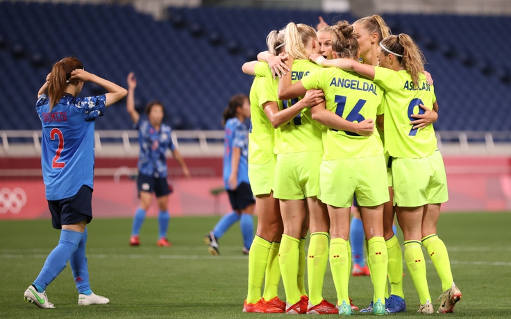Kết quả tứ kết bóng đá nữ Olympic, Thụy Điển 3-1 Nhật Bản: Không có bất ngờ!