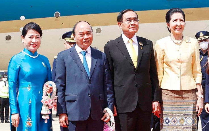 Chủ tịch nước Nguyễn Xuân Phúc đã đến Bangkok, bắt đầu thăm chính thức Thái Lan