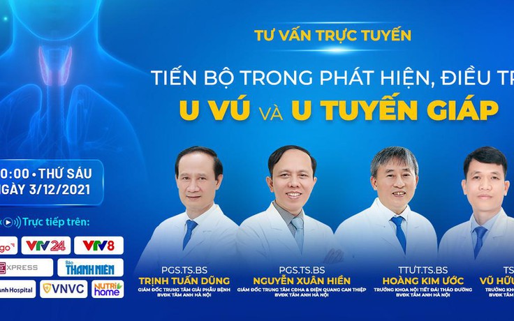 Giao lưu trực tuyến: ‘Tiến bộ trong phát hiện, điều trị u vú và u tuyến giáp’