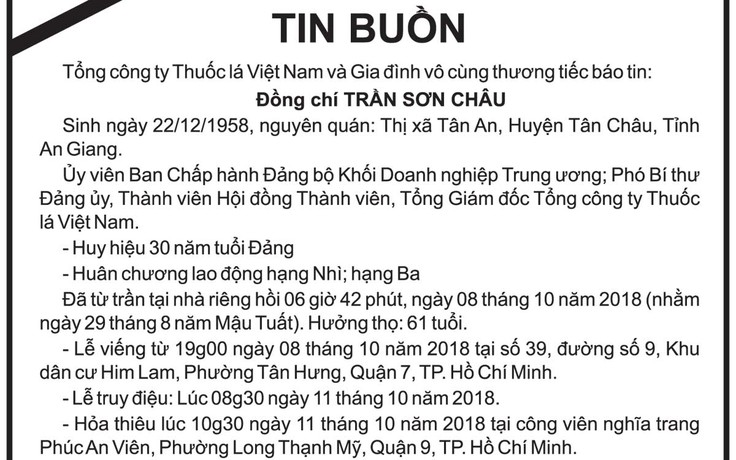 Tin buồn