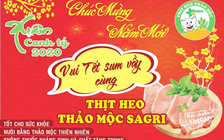 Vui tết đoàn viên cùng thịt heo thảo mộc Sagri