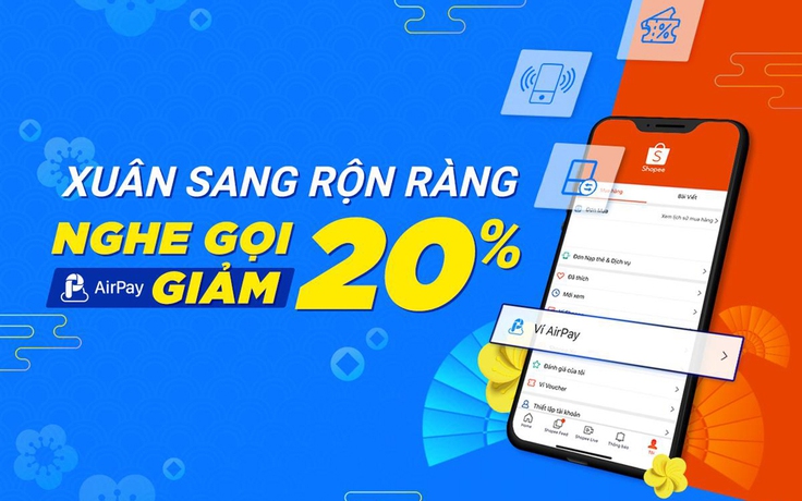 Nạp điện thoại thả ga, AirPay giảm giá 20%