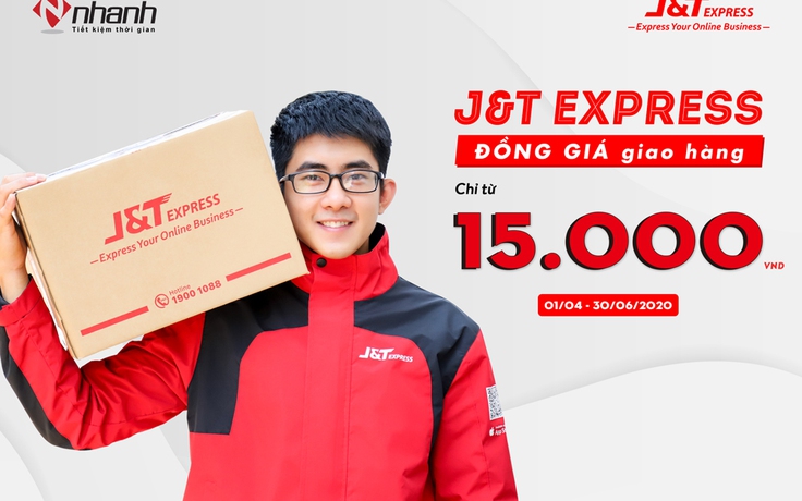 J&T Express đồng giá giao hàng chỉ từ 15.000đ cho khách hàng trên Nhanh.vn