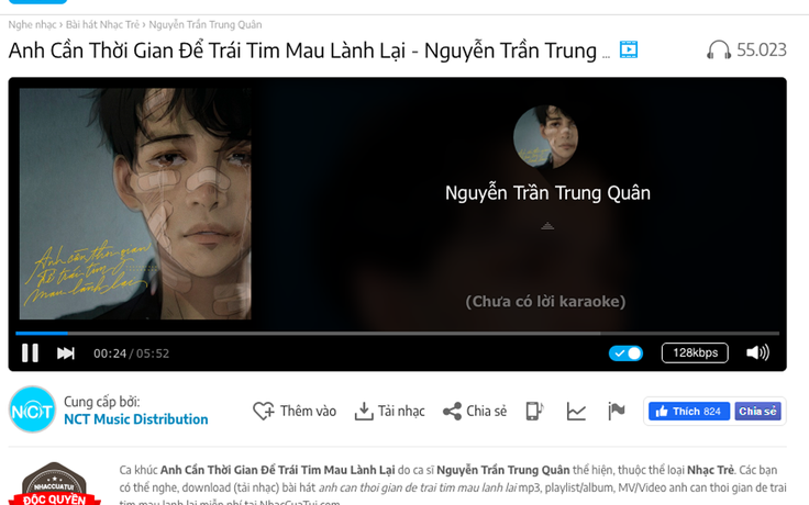 Không ồn ào, ca khúc come back của Nguyễn Trần Trung Quân vẫn lụi tim khán giả