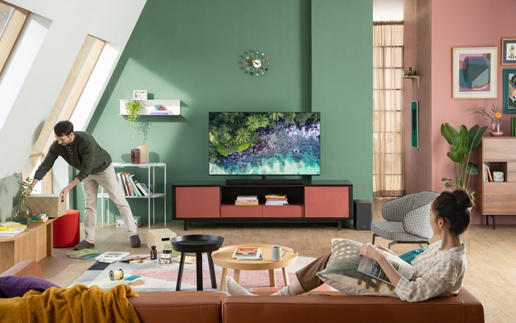 TV 4K không viền mỏng nhất của Samsung tái tạo 1 tỉ sắc màu