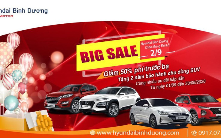 Big sale - Hyundai Bình Dương chào mừng đại lễ 2.9