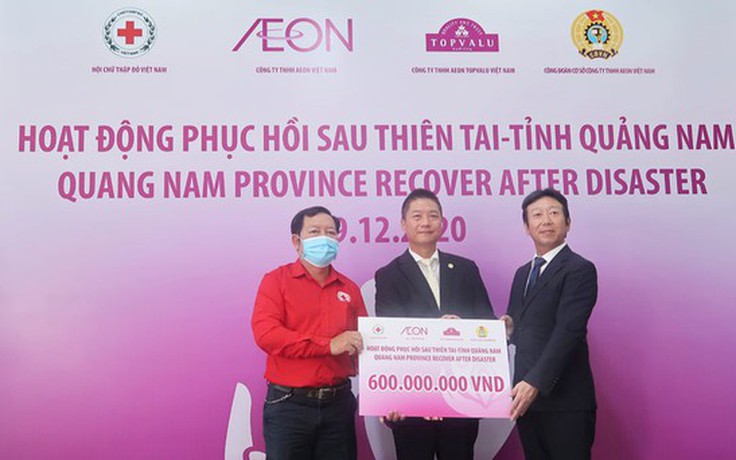 AEON Việt Nam và AEON Topvalu hỗ trợ người dân miền Trung bị thiên tai