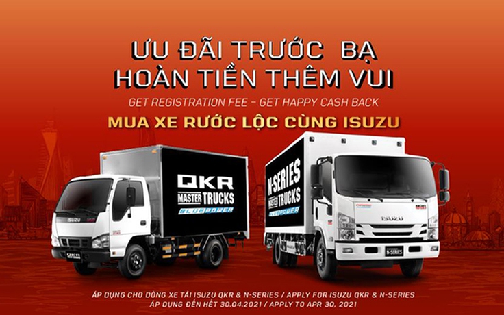 Isuzu ưu đãi trước bạ - hoàn tiền thêm vui