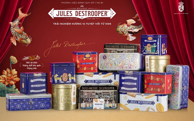 Quà Tết cao cấp: Bánh quy Jules Destrooper, chứng nhận Hoàng gia Bỉ!
