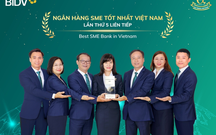 BIDV nhận cú đúp ‘Ngân hàng SME tốt nhất Việt Nam’ lần thứ 5 liên tiếp