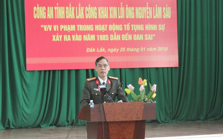 Công an tỉnh Đắk Lắk xin lỗi cụ ông 78 tuổi vì để xảy ra oan sai