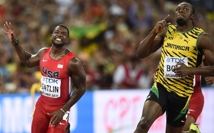 'Tia chớp' Usain Bolt vượt qua Galtin ở giải điền kinh thế giới