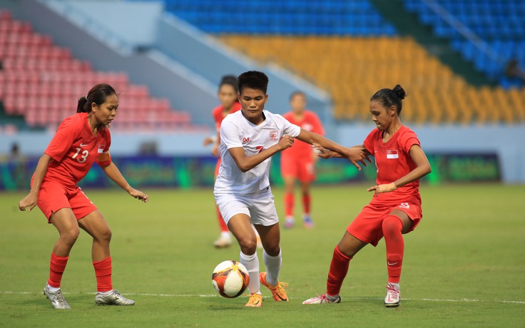 Kết quả nữ Myanmar 1-0 nữ Singapore, SEA Games 31: Bàn thắng muộn