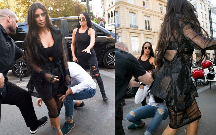 Kim Kardashian hốt hoảng khi bị ‘phóng viên biến thái’ sàm sỡ