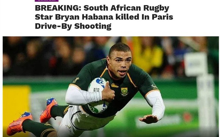 Ngôi sao rugby bị đồn tử vong khi đi nghỉ mát