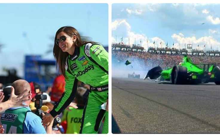 Người đẹp Danica Patrick gặp nạn trong ngày giã từ sự nghiệp đua xe