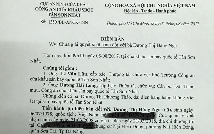 Hội nhà báo Việt Nam lên tiếng vụ cấm nhà báo xuất cảnh theo đơn của 'đại gia'