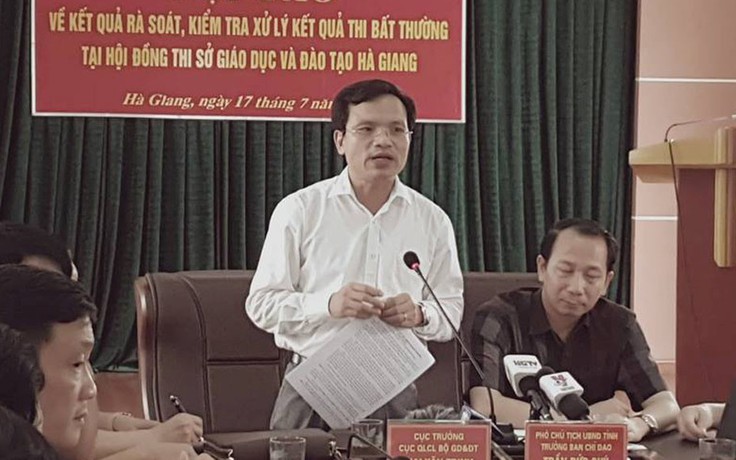 Đề nghị công an điều tra vụ gian lận điểm hàng trăm bài thi ở Hà Giang
