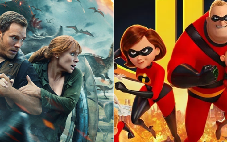 'Jurassic World 2' vượt 'Incredibles 2' đứng đầu doanh thu phòng vé Bắc Mỹ