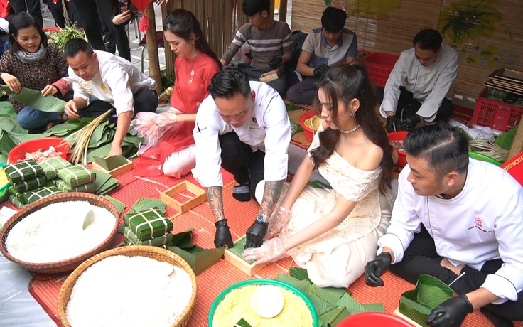 Hoa hậu Đỗ Thị Hà, Lương Kỳ Duyên gói bánh chưng tặng trẻ em vùng cao