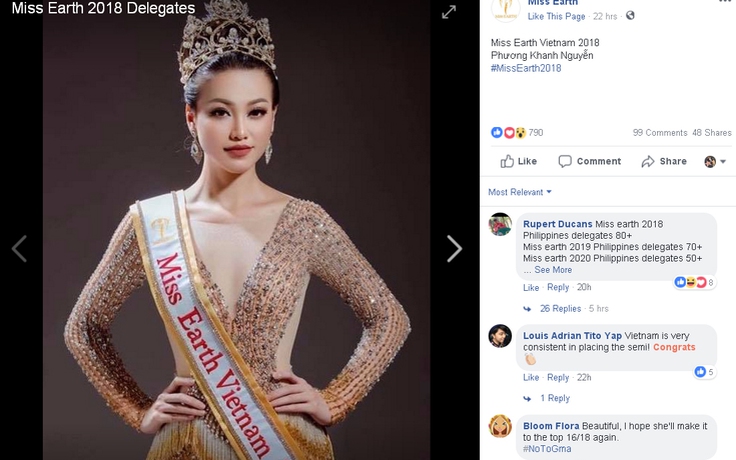 Á hậu Phương Khánh đại diện Việt Nam dự thi Miss Earth 2018