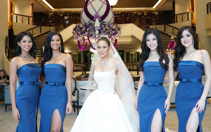 H'Hen Niê xinh đẹp khi làm phù dâu cho Hoa hậu Hoàn vũ Thái Lan