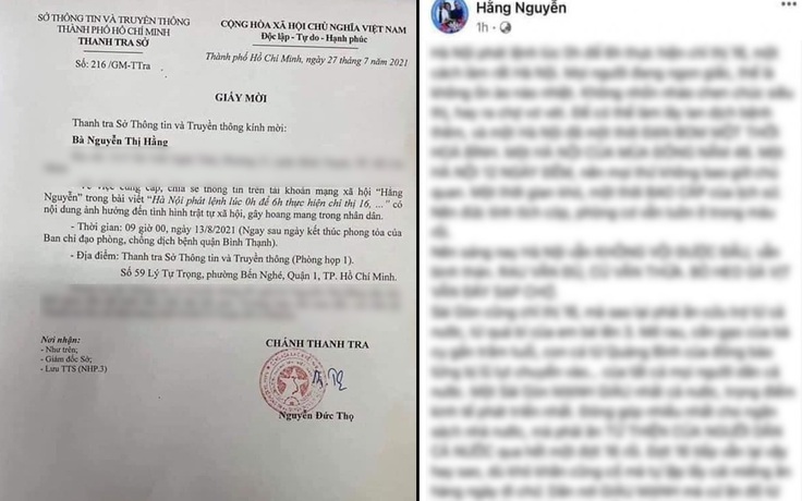 Facebooker Hằng Nguyễn bị phạt 5 triệu vì phát ngôn 'Sài Gòn ăn cứu trợ cả nước'