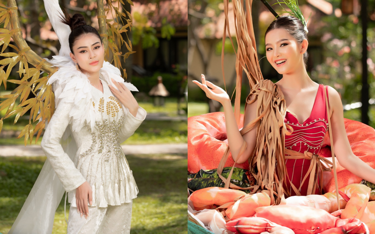 Trang phục 'Bánh đa cua' gây sốt tại Hoa hậu Du lịch Việt Nam Toàn cầu