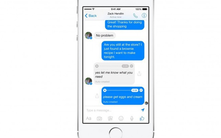 Facebook thử nghiệm 'voice chat' trong Messenger