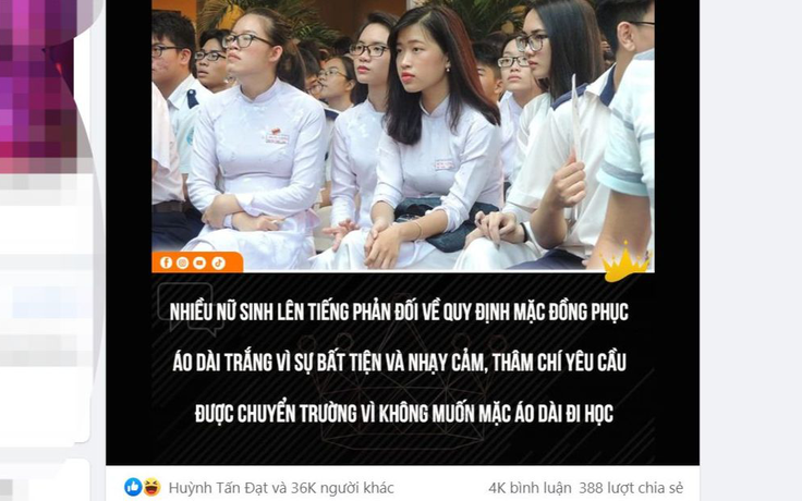 Mặc đồng phục áo dài đi học cả tuần: Đẹp hay bất tiện?