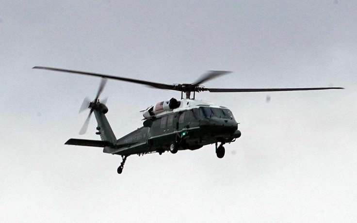 Trực thăng Marine One của Tổng thống Trump bay thử ở Đà Nẵng