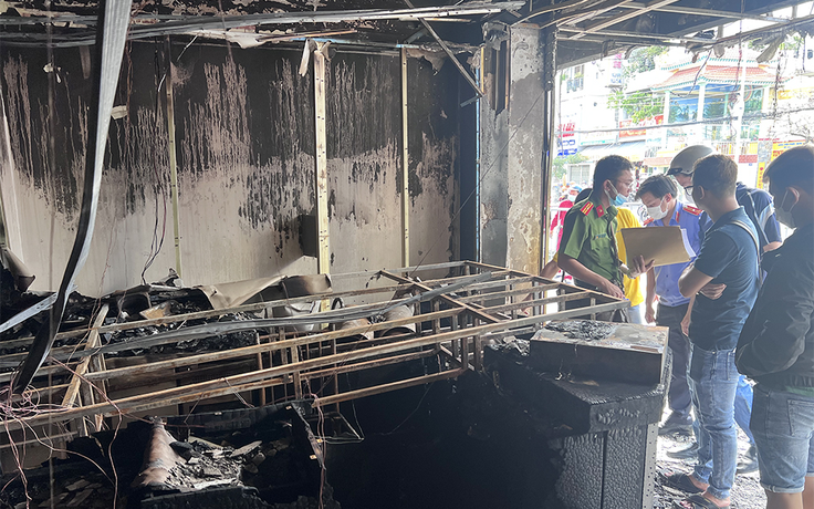An Giang: Đám cháy thiêu rụi tiệm pizza và quán mì cay ở trung tâm TP.Long Xuyên