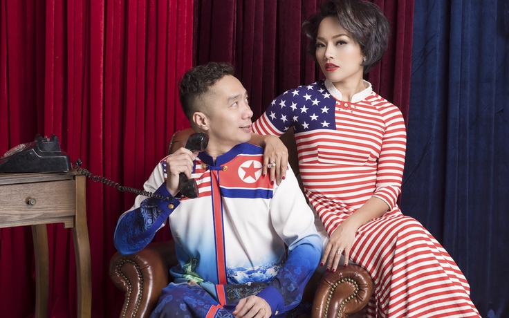 Ca sĩ Thái Thùy Linh duyên dáng bên áo dài thượng đỉnh Mỹ-Triều