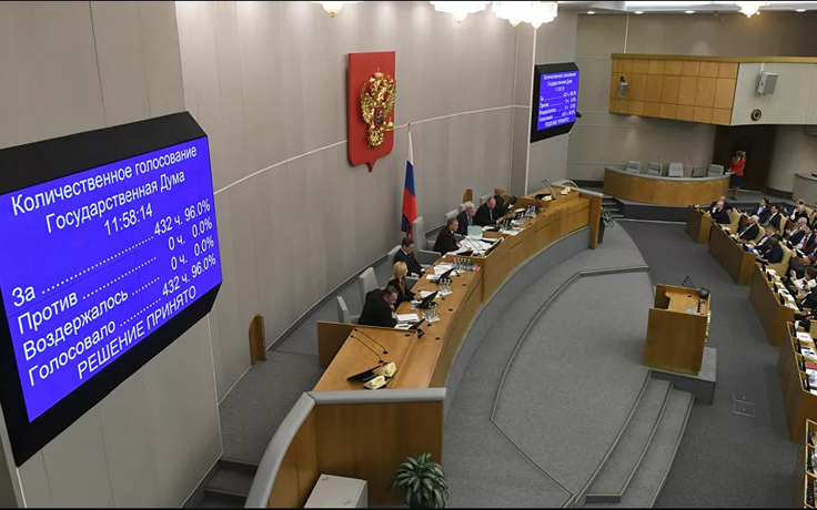 Hạ viện Nga nhất trí đề xuất cải tổ hiến pháp để ông Putin tranh cử tiếp