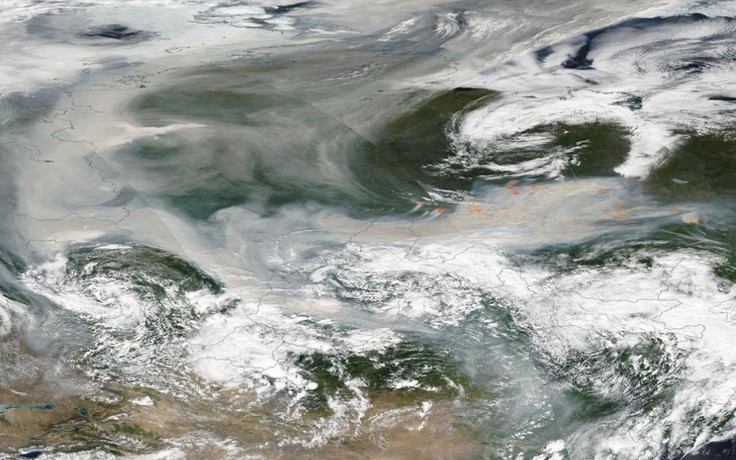 Cháy rừng dữ dội ở Siberia, khói lan đến Bắc cực
