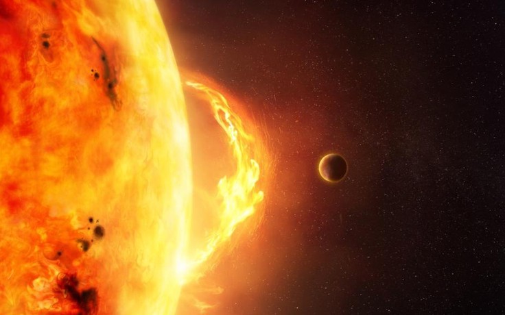 Bão mặt trời ở hệ sao cách 100 năm ánh sáng cảnh báo nguy cơ cho trái đất