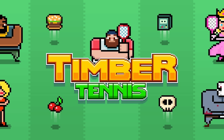Timber Tennis: Game quần vợt siêu nhộn cho di động