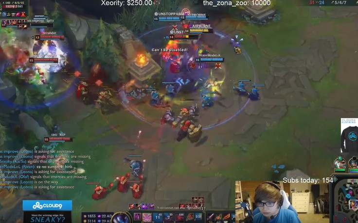 Video LMHT: Kai'Sa dọn team siêu nhanh trong tay C9 Sneaky